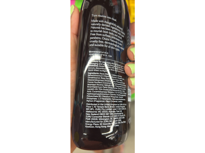 Osana Ultra Hydration Conditioner, Jasmin + Rose Water, 11.8 fl oz/350 mL