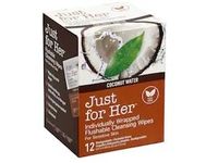Mjk Brands Just For Her Flushable Cleansing Wipes, Coconut Water, 12 Count - Image 2
