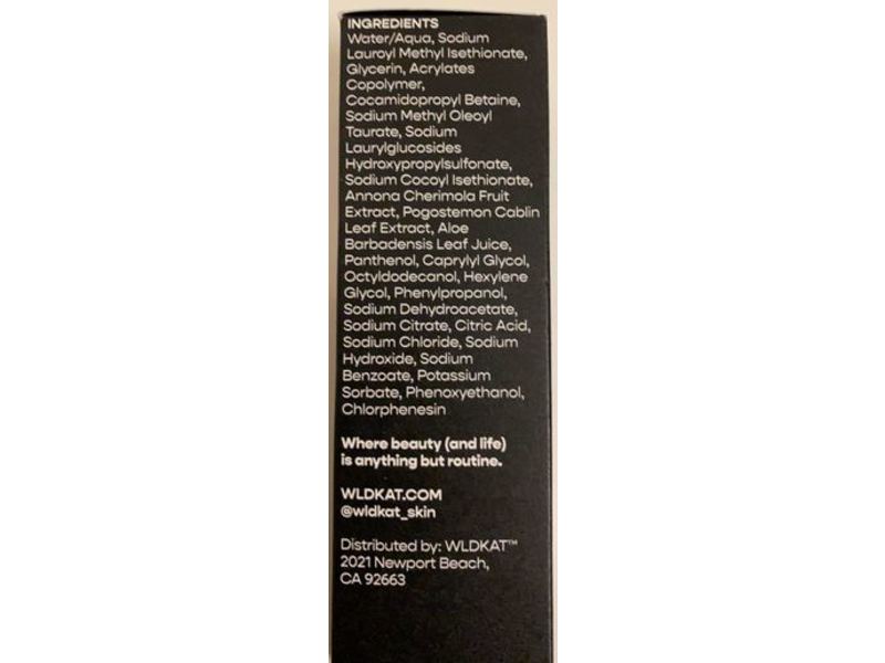 Wld Kat Gel Cleanser, Patchouli + Cherimoya Cleanser, 4 fl oz/120 mL