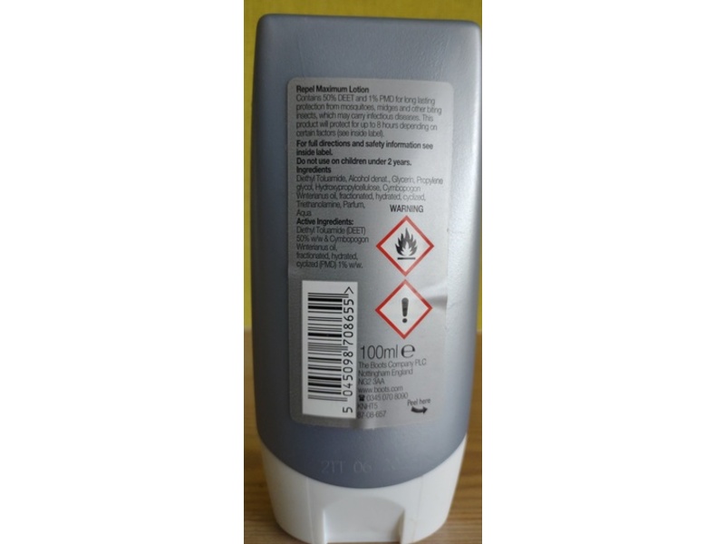 Boots Repel Maximum DEET & PMD Lotion, 100 mL