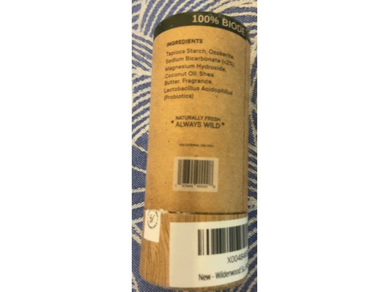 Wilderwood Rivulet Natural Probiotic Deodorant, Sandalwood, 2.6 oz/76 g