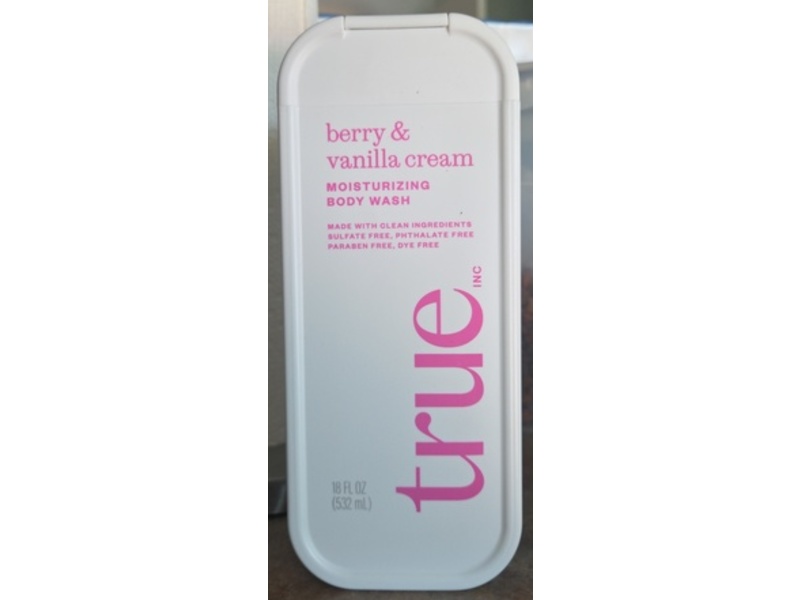 True Moisturizing Body Wash, Berry & Vanilla Cream, 18 fl oz/532 mL
