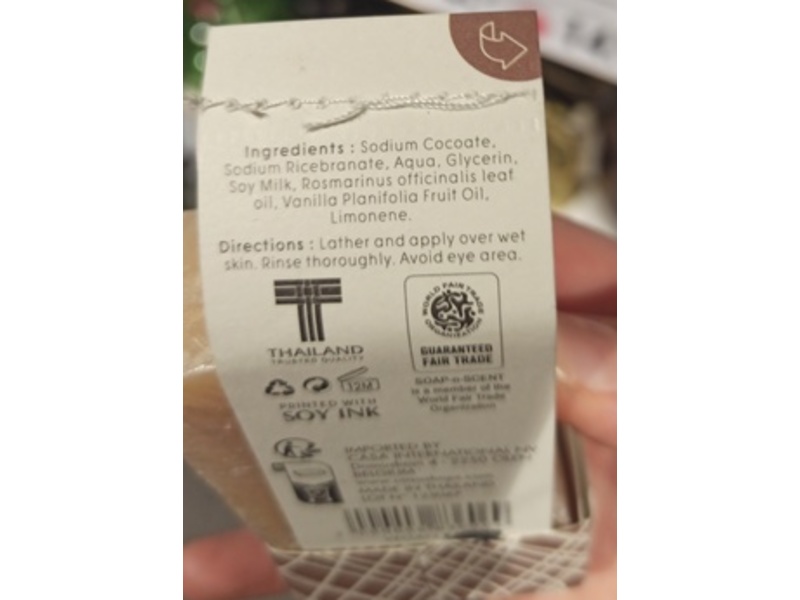 Soap-n-Scent Soy Milk Vanilla & Rosemary Handmade Soap,3.5 oz/100 g