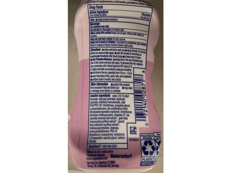 Coppertone Pure & Simple Baby Sunscreen, SPF 50, 6 oz/177 mL.