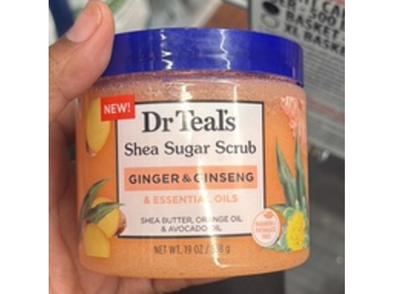 Dr Teal's Shea Sugar Scrub, Ginger & Ginseng, 19 oz/538 g