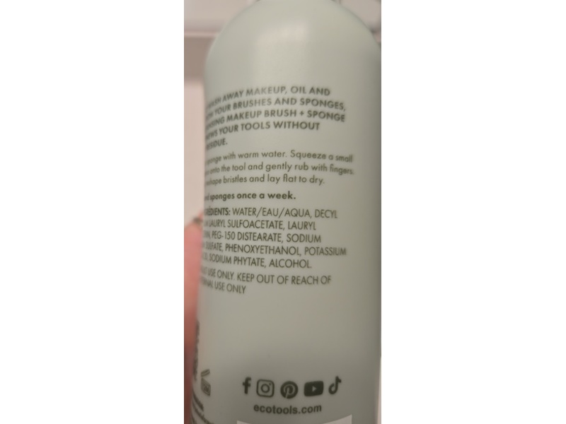 EcoTools Makeup Brush + Sponge Shampoo, 8 fl oz/236 mL