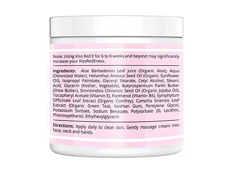 Kiss Red E Anti Aging Face Cream, Kissable Brightening, 4 fl oz/120 mL