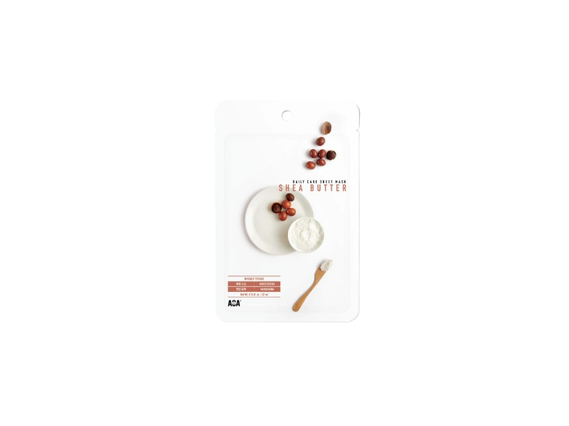 AOA Skin Daily Care Sheet Mask, Shea Butter, 0.74 fl oz/22 mL