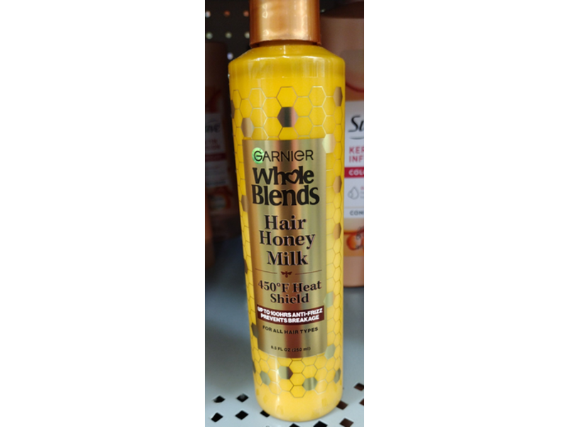 Garnier Whole Blends Hair Honey Milk Heat Shield, 8.5 fl oz/250 mL, Pack Of 2