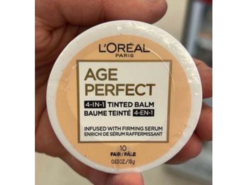 L'Oreal Paris Age Perfect 4-In-1 Tinted Face Balm, 10 Fair, 0.63 oz/18 g