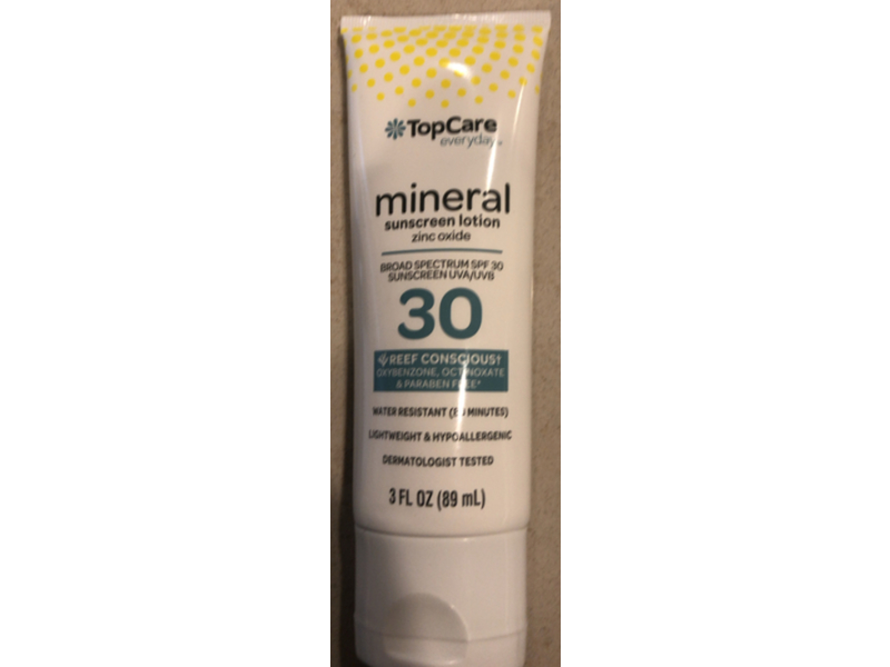TopCare Everyday Mineral Sunscreen Lotion, SPF 30, 3 fl oz/89 mL
