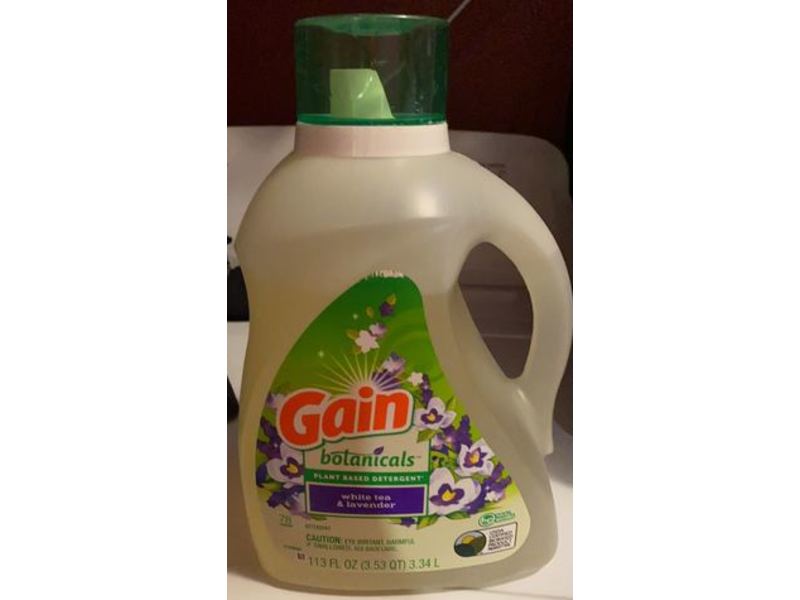 Gain Botanicals Plant Based Detergent, White Tea & Lavender, 78 Loads, 113 fl oz/3.34 L