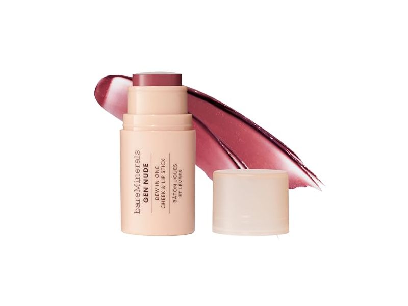 bareMinerals Gen Nude Dew In One Cheek & Lip Stick, Berry Me In Merlot, 0.15 oz/4.5 g