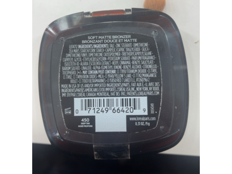 L'Oreal Paris Infallible Bronzer, 450 Deep Tan, 0.31 oz/9 g