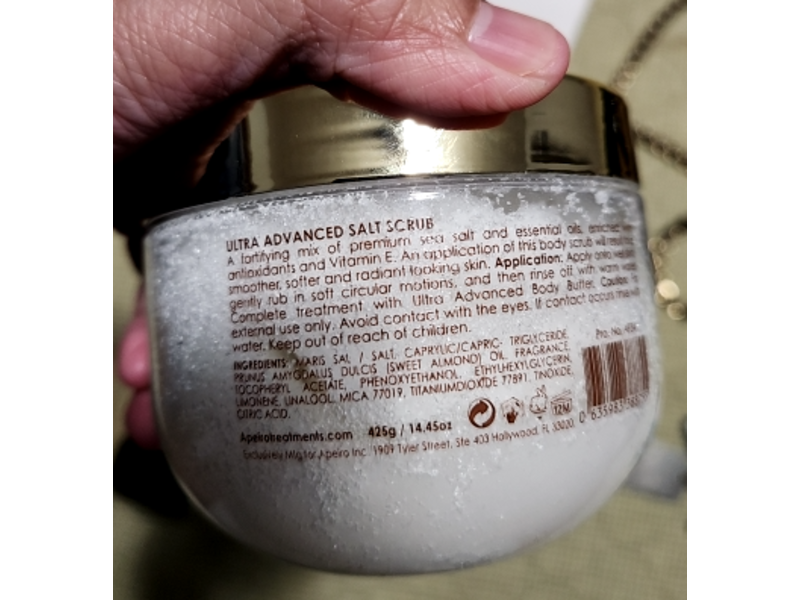 Apeiro Ultra Advanced Salt Scrub, 14.45 oz/ 425 g