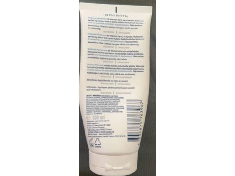 CeraVe Repairing Hand Cream, Fragrance Free, 3.4 fl oz/100mL