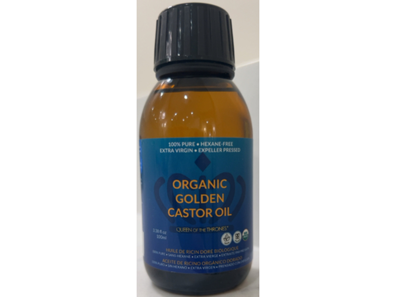 Queen Of The Thrones Organic Golden Castor Oil, 3.38 fl oz/100 mL