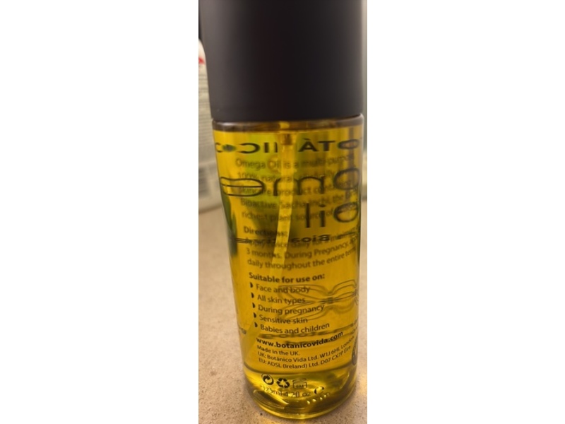 Botanico Vida Omega Oil, 4.2 fl oz/125 mL
