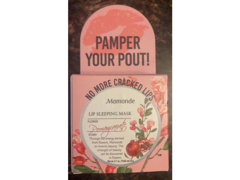 Mamonde No More Cracked Lips Lip Sleeping Mask, Pomegranate, 6.7 oz/20 g