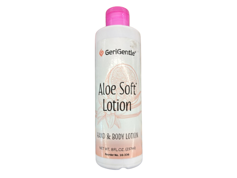 Geri Gentle Hand & Body Lotion, Aloe Soft Lotion, 8 fl oz/237 mL
