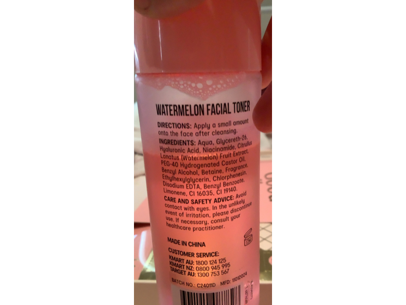 OXX Skincare Watermelon Facial Toner, Niacinamide, Hyaluronic Acid, Watermelon Extract, 150 mL