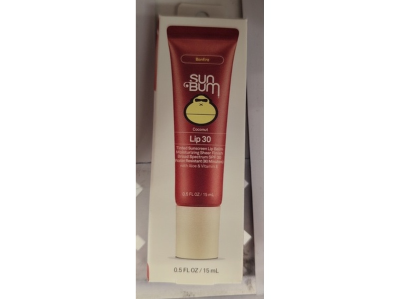 Sun Bum Tinted Sunscreen Lip Balm, Bonifire, SPF 30, 0.5 fl oz/15 mL