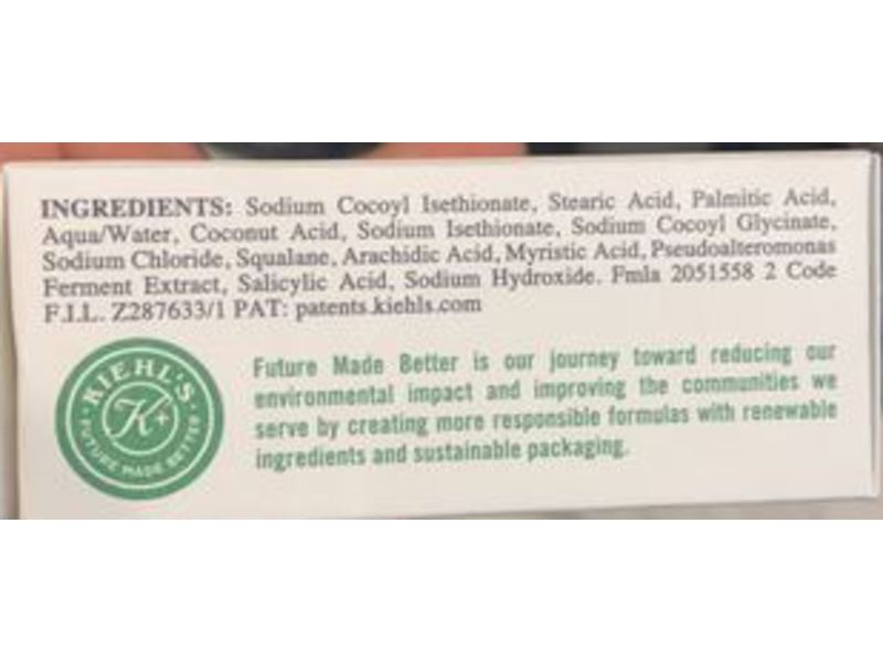 Kiehl's Ultra Facial Hydrating Concentrated Cleansing Bar, 3.5 oz/100 g