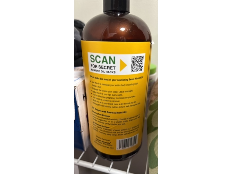 Seven Minerals Sweet Almond Oil, 32 fl oz/950 mL