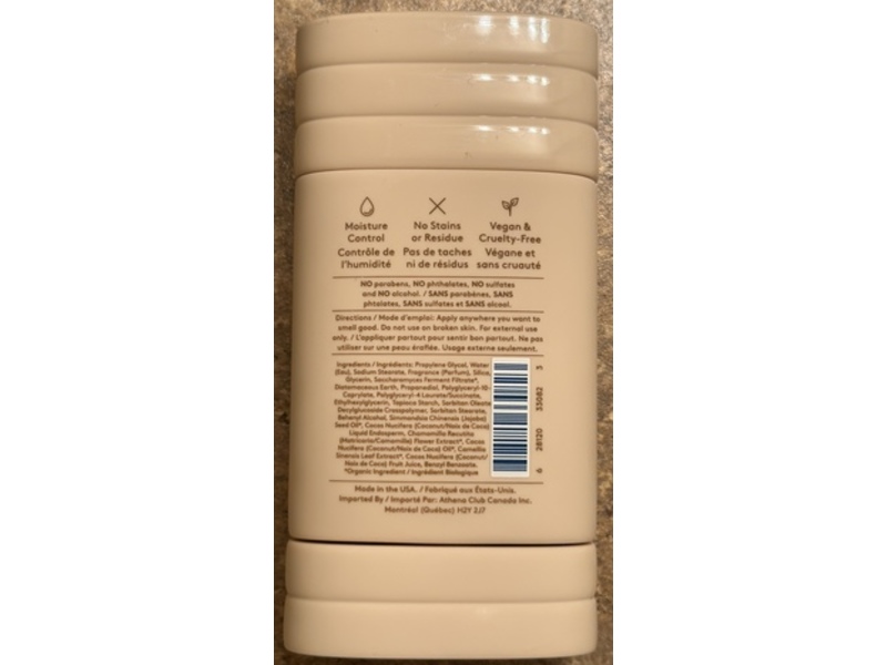 Athena Club All Over Deo, Golden Vanilla, 2.6 oz/74 g