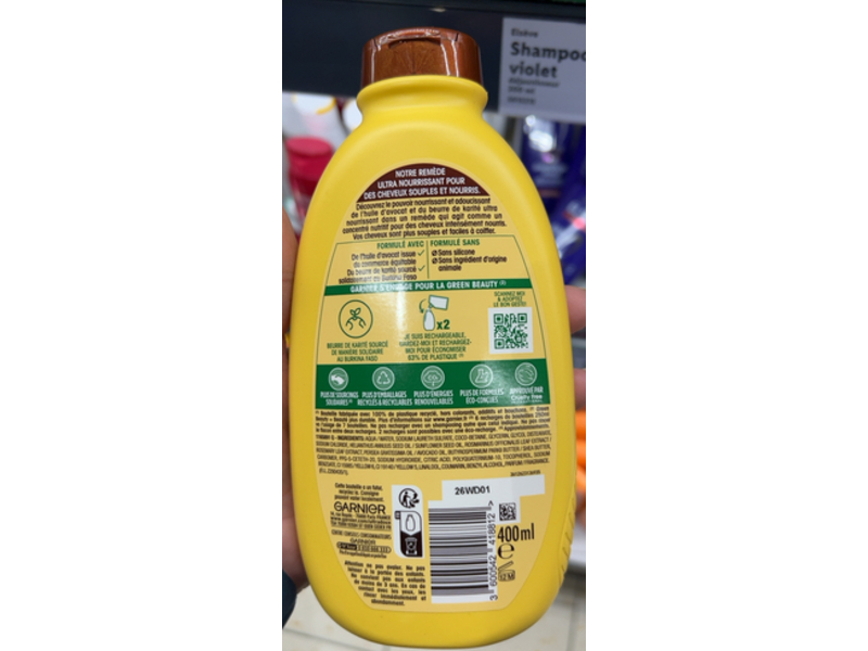 Garnier Ultra Doux Shampooing Nutrition Intense, 400 mL