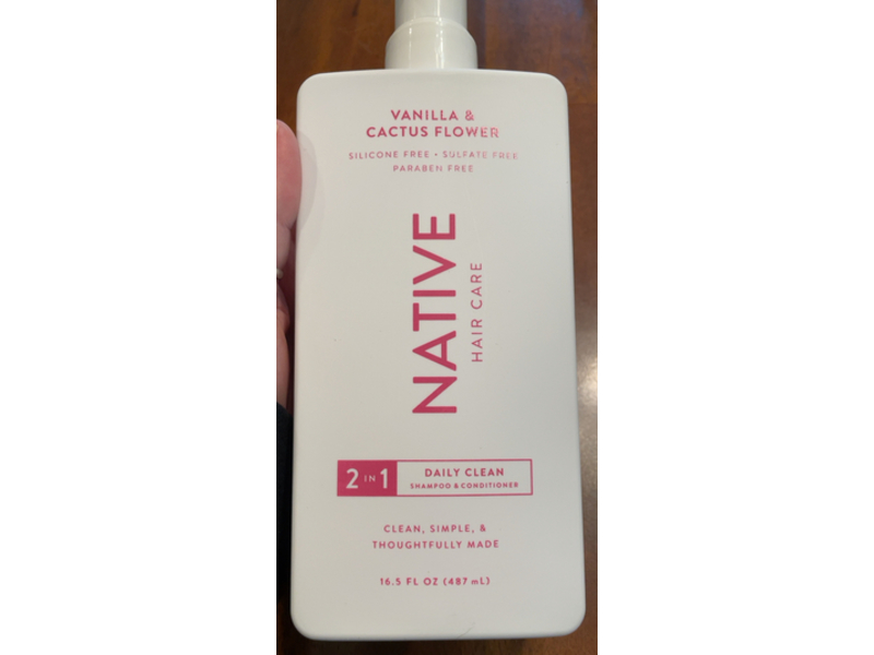 Native 2 In 1 Daily Clean Shampoo & Conditioner, Vanilla & Cactus