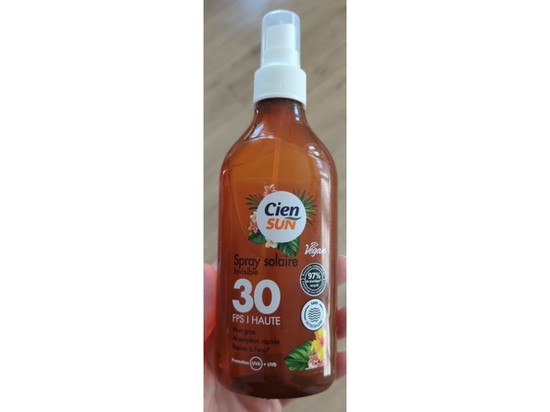Cien Sun Spray Solaire Invisible, SPF 30, 250 mL