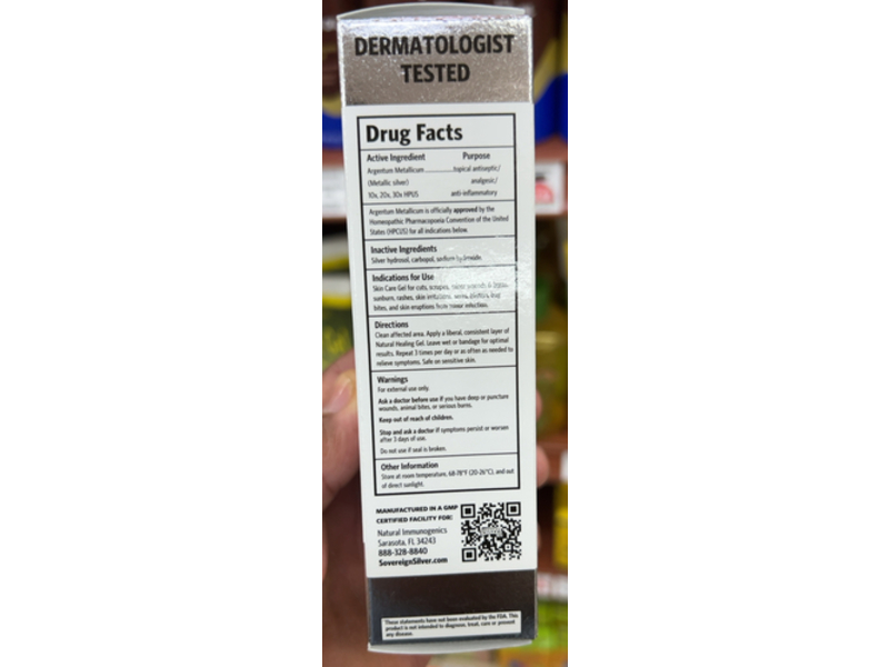 Sovereign Silver Natural Healing Gel, 2 oz/59 mL