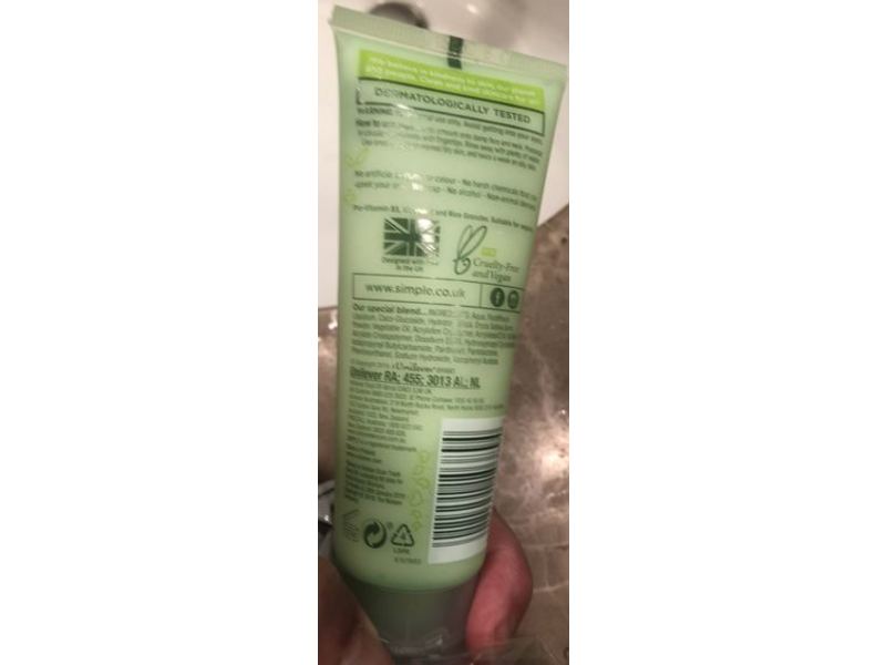 Simple Smoothing Facial Scrub, Rice Granules, 75 mL