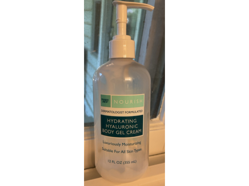 Trader Joe's Nourish Hydrating Hyaluronic Body Gel Cream, 12 floz/355 mL