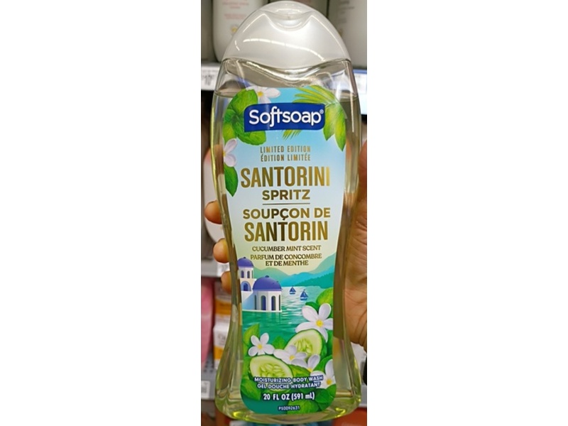 Softsoap Moisturizing Body Wash, Santorini Spritz, Cucumber Mint Scent, 20 fl oz/591 mL