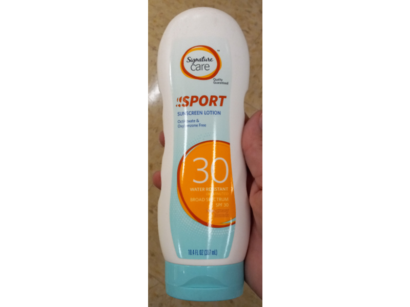 Signature Care Sport Sunscreen Lotion, Octinoxate, SPF 30, 10 fl oz/307 mL