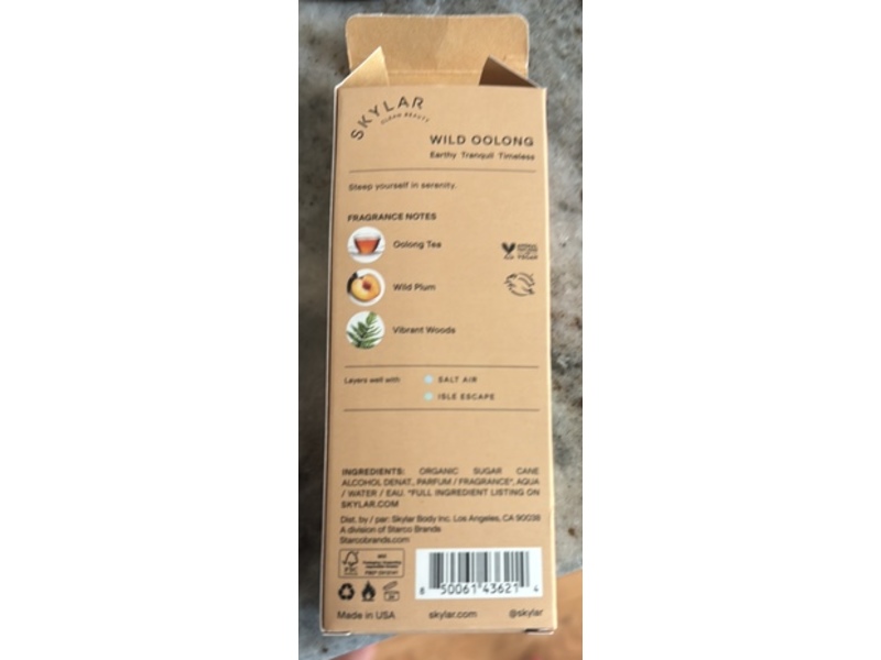Skylar Clean Beauty Eau De Parfum, Wild Oolong, 0.33 fl oz/10 mL