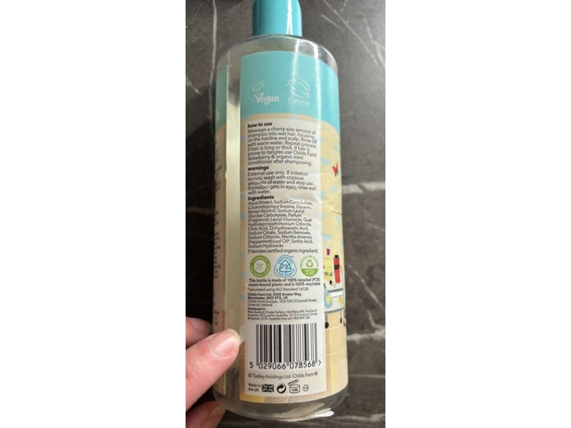 Childs Farm Shampoo, Strawberry & Organic Mint, 500 mL
