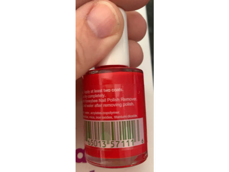 Honeybee Gardens Water-Based Nail Enamel, Wild Fire, 0.5 fl oz/14 mL