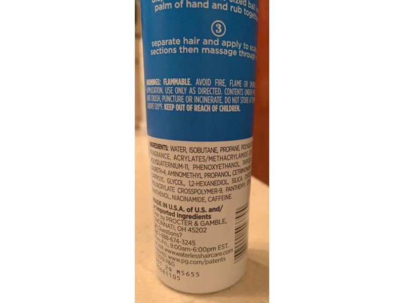 Waterless Dry Shampoo Foam, 5.3 oz/150 g