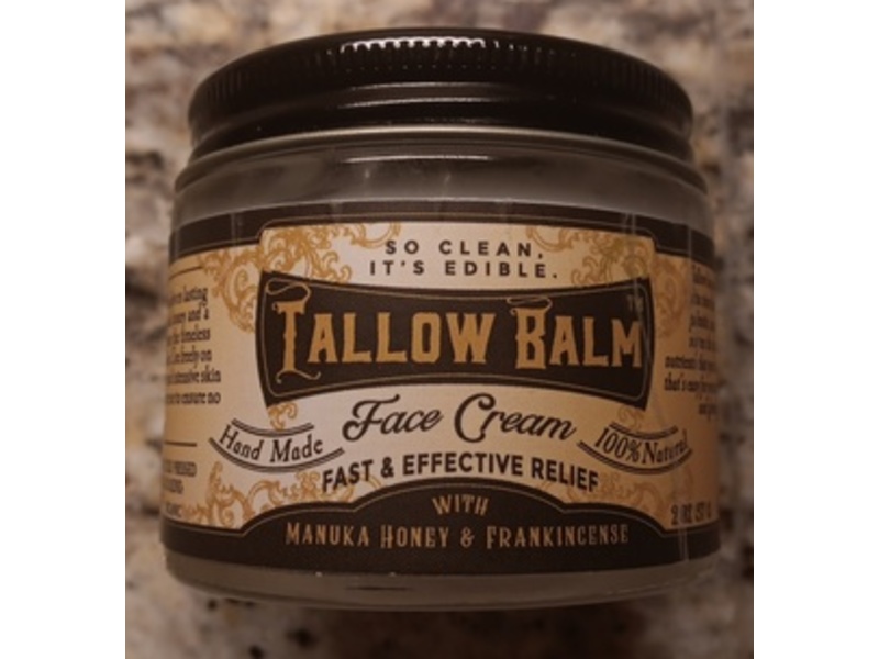 Roots And Leaves Tallow Balm Face Cream, Manuka Honey & Frankincense, 2 oz/57 g