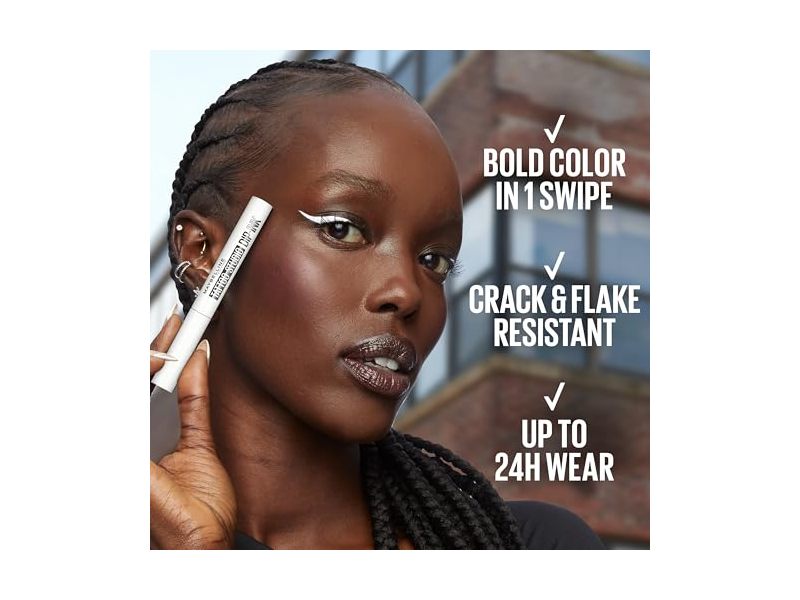 Maybelline New York Tattoo Studio Dip-Ink Liquid Eyeliner, 100 Black Track, 0.06 fl oz/2 mL