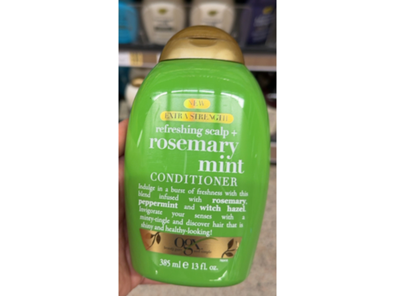 OGX Extra Strength Refreshing Scalp + Conditioner, Rosemary Mint, 13 fl oz/385 mL