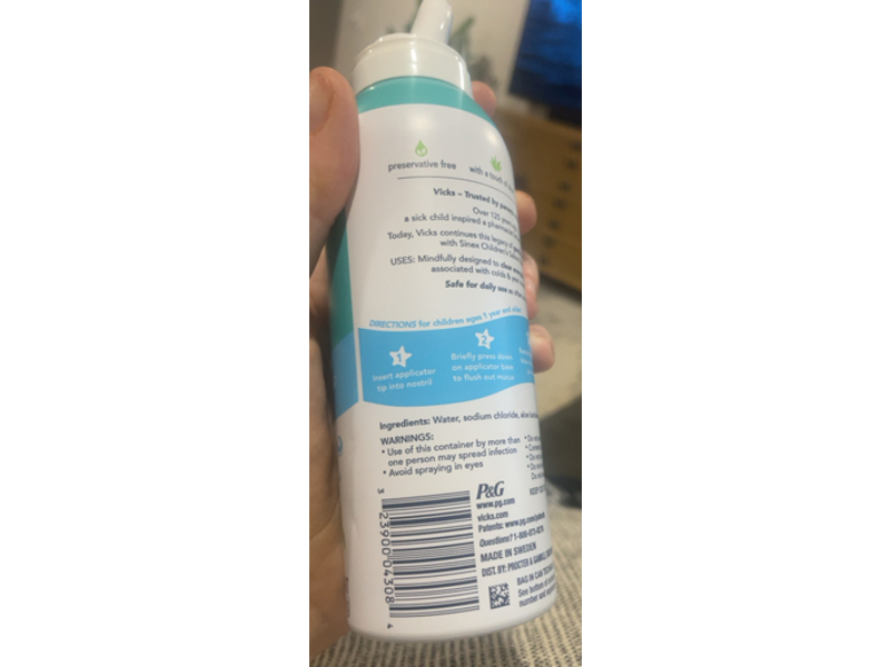 Vicks Children's Sinex Salibe Gentle Nasal Mist, 5 oz/142 g