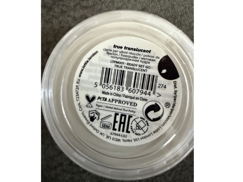 Lottie London Ready Set Go Setting Powder, True Translucent, 5g