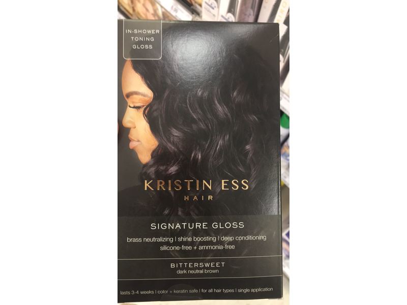 Kristin Ess Hair Signature Gloss Temporary Hair Color Kit, Bitter Sweet, Dark Neutral Brown