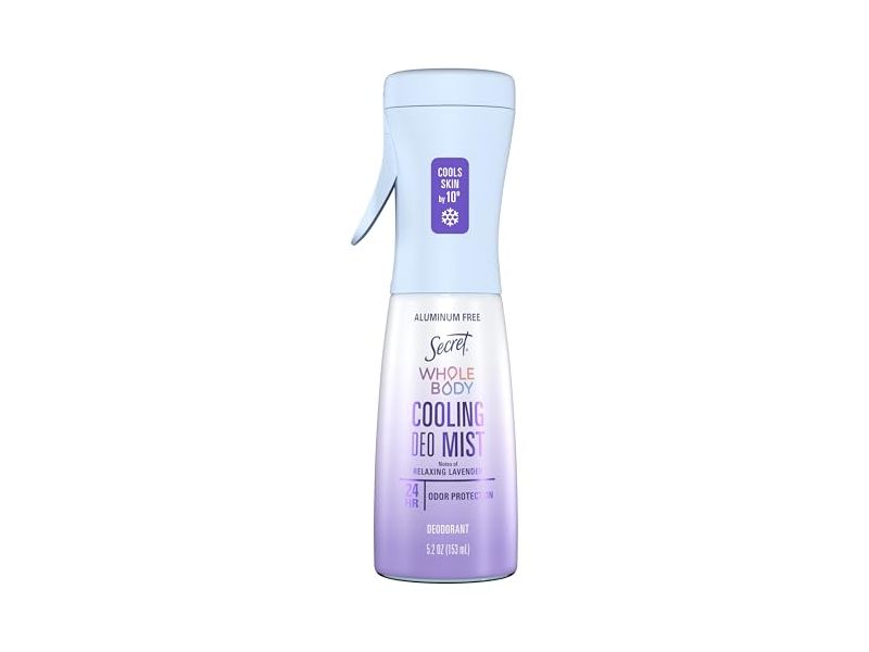 Secret Cooling Whole Body Deo Mist, Relaxing Lavender Scent, 5.2 fl oz/153 mL