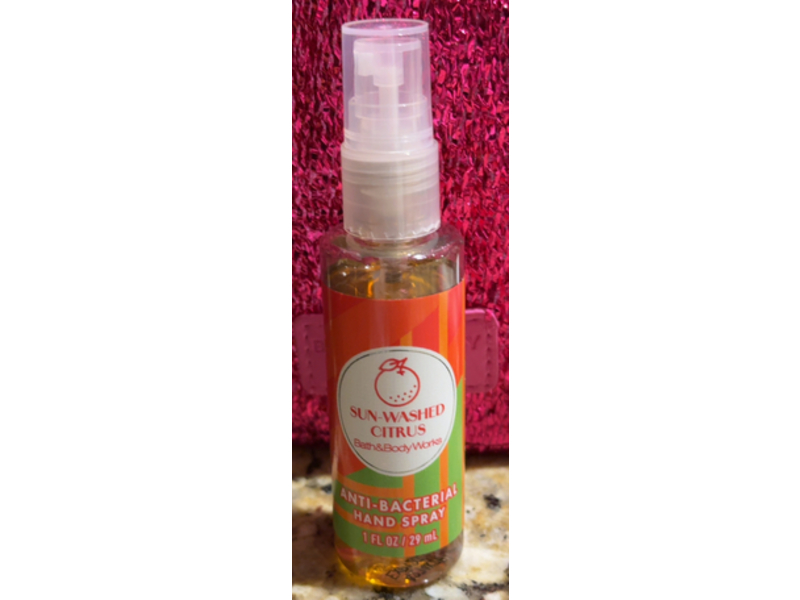 Bath & Body Works Anti-Bacterial Hand Spray, Sun-Washed Citrus, 1 fl oz/29 mL