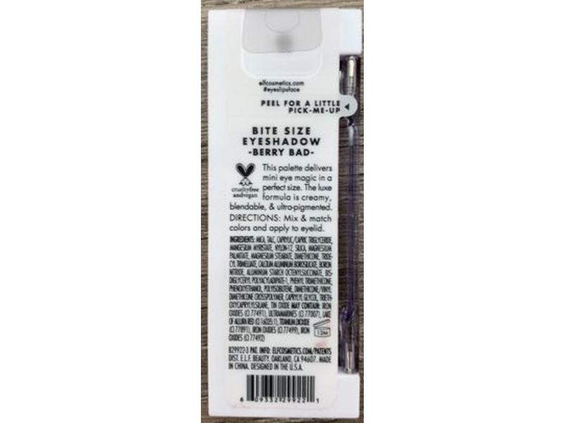 e.l.f. Cosmetics Bite-Size Eyeshadows, Berry Bad, 0.12 oz/3.5 g